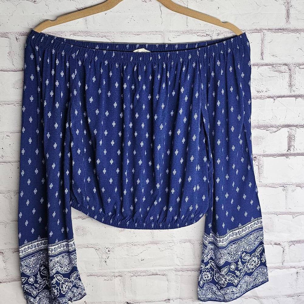 LA Hearts Bandana Blue Crop
